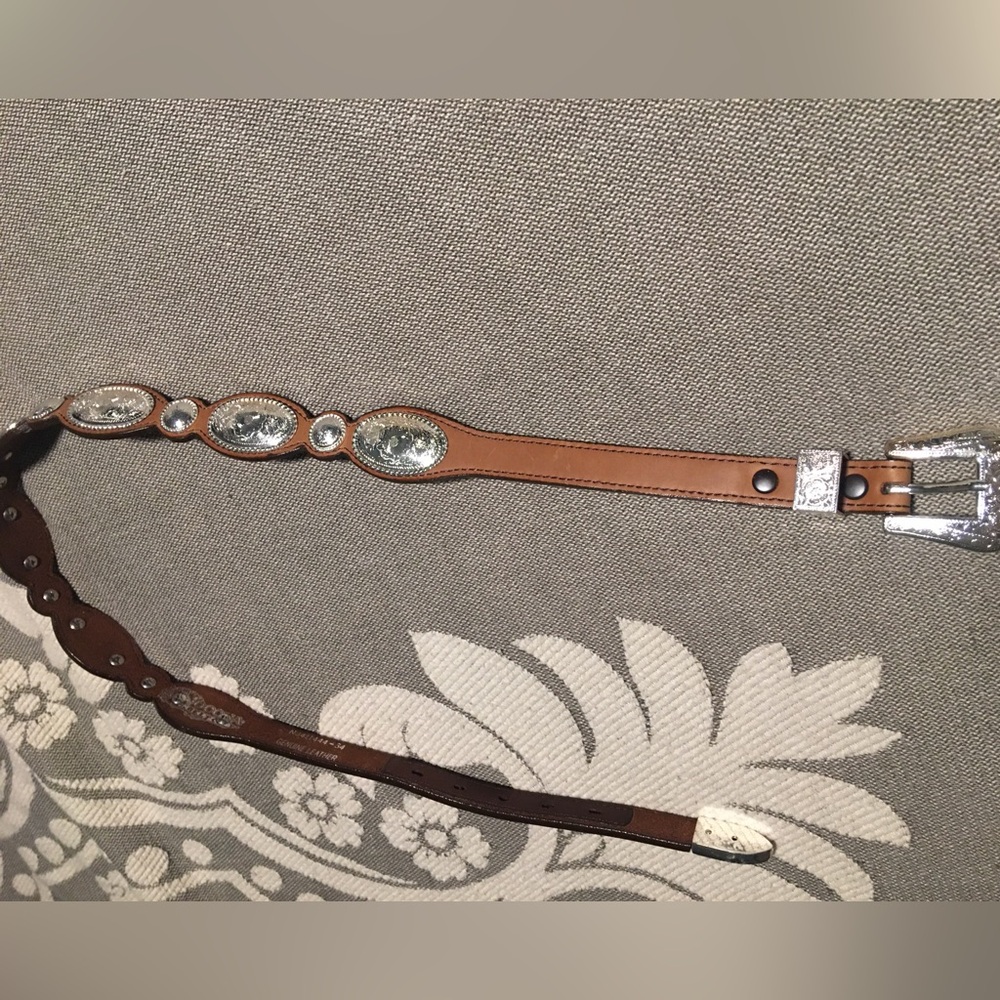 Leather Western Ladies Belt - Picture 2 of 4